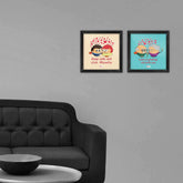 Love Quote Cute Couple Taking Selfie Multi Poster Frames Set of 2